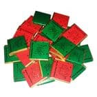 Dark Chocolate Red & Green - Merry Christmas Neapolitans Squares Whitakers Chocolates 5g